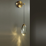 Бра с плафоном в форме капли Crystal Transparent Drop варинант исполнения - 3 | Loft Concept в Ростове-на-Дону