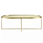 Кофейный столик овальный золотой Modern Mirror Gold Table варинант исполнения - 2 | Loft Concept в Ростове-на-Дону