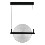 Светодиодный подвесной светильник круглой формы с металлическим черным каркасом Marble Glow варинант исполнения - 4 | Loft Concept в Ростове-на-Дону
