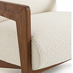 Кресло с обивкой из белого букле Armchair White Boucle варинант исполнения - 3 | Loft Concept в Ростове-на-Дону
