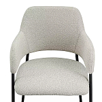 Стул мягкий с подлокотниками Chair Gray Upholstery Boucle варинант исполнения - 5 | Loft Concept в Ростове-на-Дону