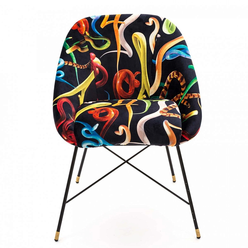 Кресло Seletti Padded Chair Snakes Мульти Черный в Ростове-на-Дону | Loft Concept 