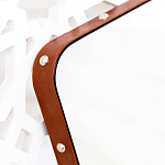 Зеркало прямоугольное в металлической раме с кожаной отделкой Loft in Reflection варинант исполнения - 4 | Loft Concept в Ростове-на-Дону