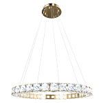 Люстра круглая подвесная с хрустальными элементами на золотом основании Диаметр 79 см Ring Horizontal варинант исполнения - 1 | Loft Concept в Ростове-на-Дону