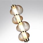 Подвесной светильник с 4-мя рифлеными стеклянными шарами Marcelh Light варинант исполнения - 9 | Loft Concept в Ростове-на-Дону