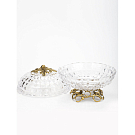 Конфетница из прозрачного рельефного стекла Eden Garden варинант исполнения - 4 | Loft Concept в Ростове-на-Дону