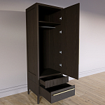 Узкий Шкаф Primo с 2 выдвижными ящиками Темный орех варинант исполнения - 7 | Loft Concept в Ростове-на-Дону