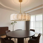 Люстра круглая Д150 см с абажуром из прямоугольных панелей Calling to Shine варинант исполнения - 3 | Loft Concept в Ростове-на-Дону