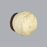 Настенно-потолочный светильник с плафоном в форме шара из алебастра Cryptocrystalline Stone варинант исполнения - 3 | Loft Concept в Ростове-на-Дону