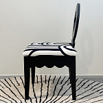 Дизайнерский стул с круглой деревянной спинкой Black and White Clover варинант исполнения - 4 | Loft Concept в Ростове-на-Дону