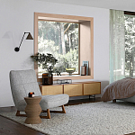 Приставной стол с отделкой из джута Juti D30 см варинант исполнения - 6 | Loft Concept в Ростове-на-Дону