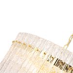 Люстра подвесная круглая с прозрачными рельефными стеклянными вставками и золотым основанием Textured Glass Chandelier варинант исполнения - 4 | Loft Concept в Ростове-на-Дону