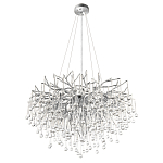 Люстра подвесная с прозрачными стеклянными подвесками в форме капель Диаметр 80 см Droplet Chandelier варинант исполнения - 4 | Loft Concept в Ростове-на-Дону