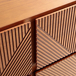 Комод с геометрическим рисунком на ящиках Anders Dark Wood варинант исполнения - 4 | Loft Concept в Ростове-на-Дону