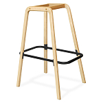 Барный стул со спинкой и мягкой обивкой с ромбами на 4-х деревянных ножках Голубой Велюр Ava Charm варинант исполнения - 4 | Loft Concept в Ростове-на-Дону