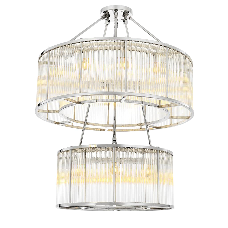 Люстра Chandelier Bernardi Nickel Никель Прозрачный в Ростове-на-Дону | Loft Concept 