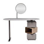 Консоль с зеркалом и  3-мя вращающимися ящиками Eloida варинант исполнения - 1 | Loft Concept в Ростове-на-Дону