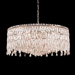 Люстра круглая с хрустальными подвесками на серебряном каркасе Roul Crystal Light варинант исполнения - 1 | Loft Concept в Ростове-на-Дону
