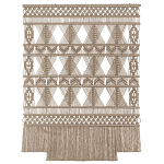 Панно на стену плетеное Макраме бежевый цвет  варинант исполнения - 13 | Loft Concept в Ростове-на-Дону