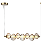 Подвесной светильник линейный с 7-ю рифлеными стеклянными шарами Marcelh Light варинант исполнения - 3 | Loft Concept в Ростове-на-Дону