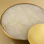 Бра в форме диска из бежевого алебастра Cryptocrystalline Stone варинант исполнения - 2 | Loft Concept в Ростове-на-Дону