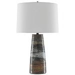 Настольная лампа с конусовидным тканевым абажуром Rock варинант исполнения - 1 | Loft Concept в Ростове-на-Дону