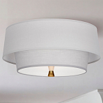 Потолочный светильник круглый серый с тканевым абажуром Ground Gray варинант исполнения - 2 | Loft Concept в Ростове-на-Дону