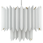 Люстра белая с гофрированным двойным абажуром Corrugated Double Lampshade варинант исполнения - 3 | Loft Concept в Ростове-на-Дону