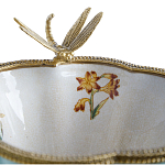 Ваза со стрекозой из фарфора с бронзовыми элементами Paradise Dragonfly варинант исполнения - 3 | Loft Concept в Ростове-на-Дону