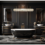 Люстра овальная с мозаичным хрустальным оформлением Sparks of Crystal варинант исполнения - 3 | Loft Concept в Ростове-на-Дону