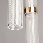 Люстра каскадная с прозрачными цилиндрическими плафонами Jenae Glass Tube Lighting варинант исполнения - 8 | Loft Concept в Ростове-на-Дону
