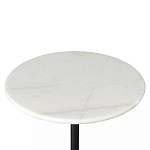 Кофейный столик с белой мраморной столешницей на черном основании Tall Coffee Black and White Table варинант исполнения - 4 | Loft Concept в Ростове-на-Дону