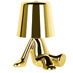 Настольная лампа фигурная золотого цвета с гладким абажуром Высота 17 см Sophia варинант исполнения - 2 | Loft Concept в Ростове-на-Дону