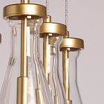 Люстра с 7-ю прозрачными плафонами из стекла в форме капли Lucid Rain  варинант исполнения - 9 | Loft Concept в Ростове-на-Дону