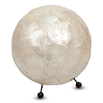 Настольная лампа из перламутра на металлическом каркасе Indonesian Egg варинант исполнения - 3 | Loft Concept в Ростове-на-Дону