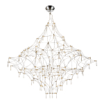 Люстра с тонким металлическим каркасом цвета хром Quasar варинант исполнения - 1 | Loft Concept в Ростове-на-Дону