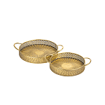 Поднос железный Gold Mesh варинант исполнения - 2 | Loft Concept в Ростове-на-Дону