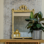 Зеркало настенное в раме бежевого цвета с эффектом старины Classic Ornament Mirror варинант исполнения - 2 | Loft Concept в Ростове-на-Дону