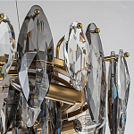 Люстра подвесная с овальными подвесками из стекла дымчатого цвета Harlow Crystal Round варинант исполнения - 4 | Loft Concept в Ростове-на-Дону