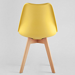 Стул с основой из пластика и мягким сиденьем Arvika Yellow варинант исполнения - 4 | Loft Concept в Ростове-на-Дону