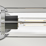 Бра для ванных комнат горизонтальное с 2-мя прозрачным цилиндрическим плафонами на круглом основании Hinkley варинант исполнения - 8 | Loft Concept в Ростове-на-Дону