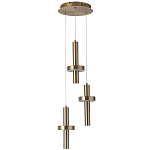 Каскадный светильник с 3-мя плафонами Flos Brass Metal Acrylic Trio Hanging Lamp варинант исполнения - 1 | Loft Concept в Ростове-на-Дону