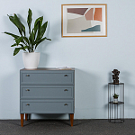 Комод серый из массива бука с 3-мя ящиками Wenge Light варинант исполнения - 5 | Loft Concept в Ростове-на-Дону