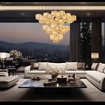 Люстра подвесная с квадратными плафонами из натурального камня Glowing Spheres варинант исполнения - 8 | Loft Concept в Ростове-на-Дону