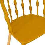 Пластиковый стул на ножках из массива бука Ferret Spiral Mustard варинант исполнения - 4 | Loft Concept в Ростове-на-Дону