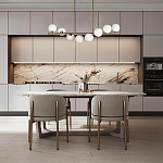 Люстра на штанге с 8-ю белыми шарообразными плафонами Bubble Chandelier варинант исполнения - 4 | Loft Concept в Ростове-на-Дону