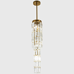 Многоярусная люстра с прямоугольными хрустальными подвесками Allard Crystal Chandelier 3 варинант исполнения - 3 | Loft Concept в Ростове-на-Дону