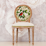 Стул бежевый из натурального бука с изображением птица в саду Blooming Birds варинант исполнения - 3 | Loft Concept в Ростове-на-Дону