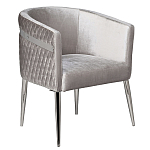 Стул серый велюровый со стеганной спинкой Focus on Convenience варинант исполнения - 1 | Loft Concept в Ростове-на-Дону