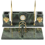 Настольный письменный набор из змеевика с подставкой под календарь Successful Leader варинант исполнения - 1 | Loft Concept в Ростове-на-Дону